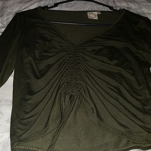 Olive green top